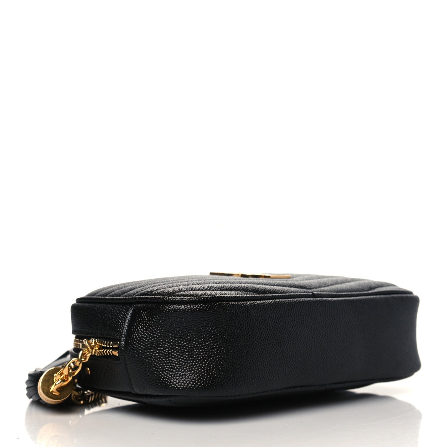 Saint Laurent Grain De Poudre Matelasse Monogram Mini Lou Camera Bag Black 4 of 11