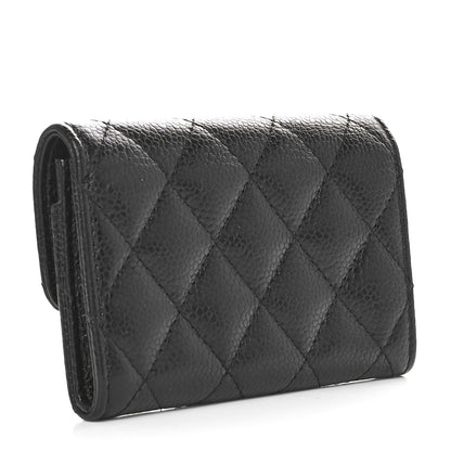 Chanel Caviar Quilted Flap Card Holder Black 3 of 10
