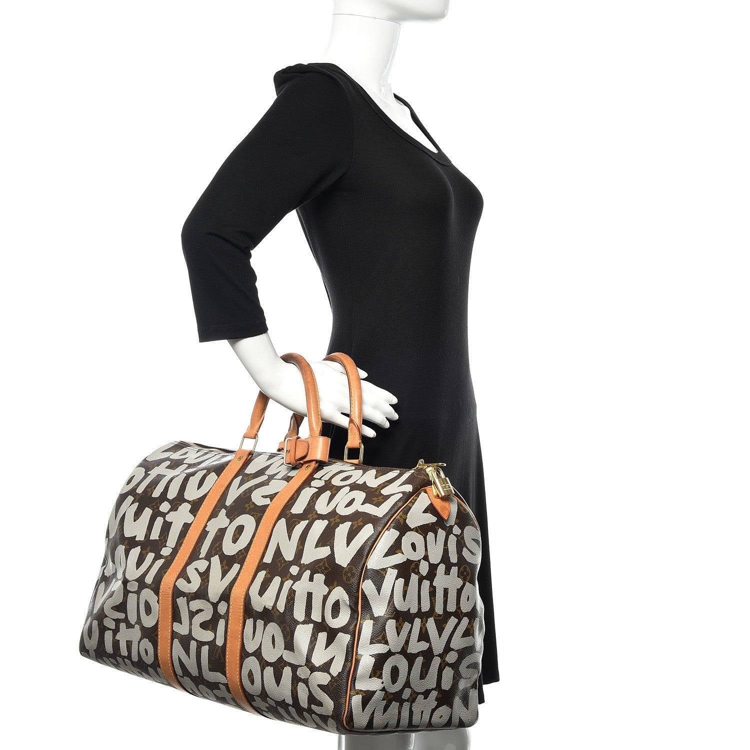 Louis Vuitton Graffiti Keepall 50 Silver 2 of 15