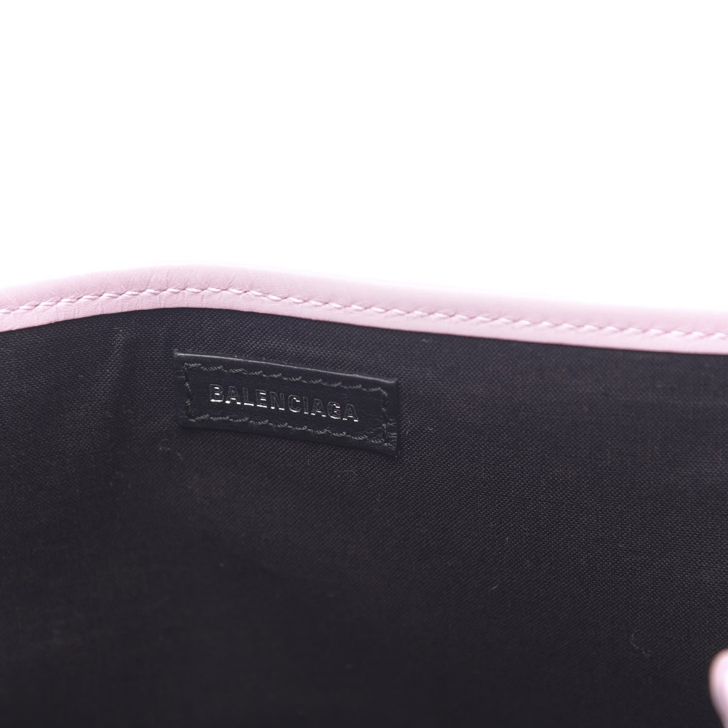 Balenciaga Cotton Canvas Satin Calfskin S Navy Cabas Natural Pink 8 of 11