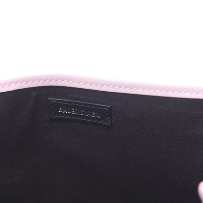 Balenciaga Cotton Canvas Satin Calfskin S Navy Cabas Natural Pink 8 of 11