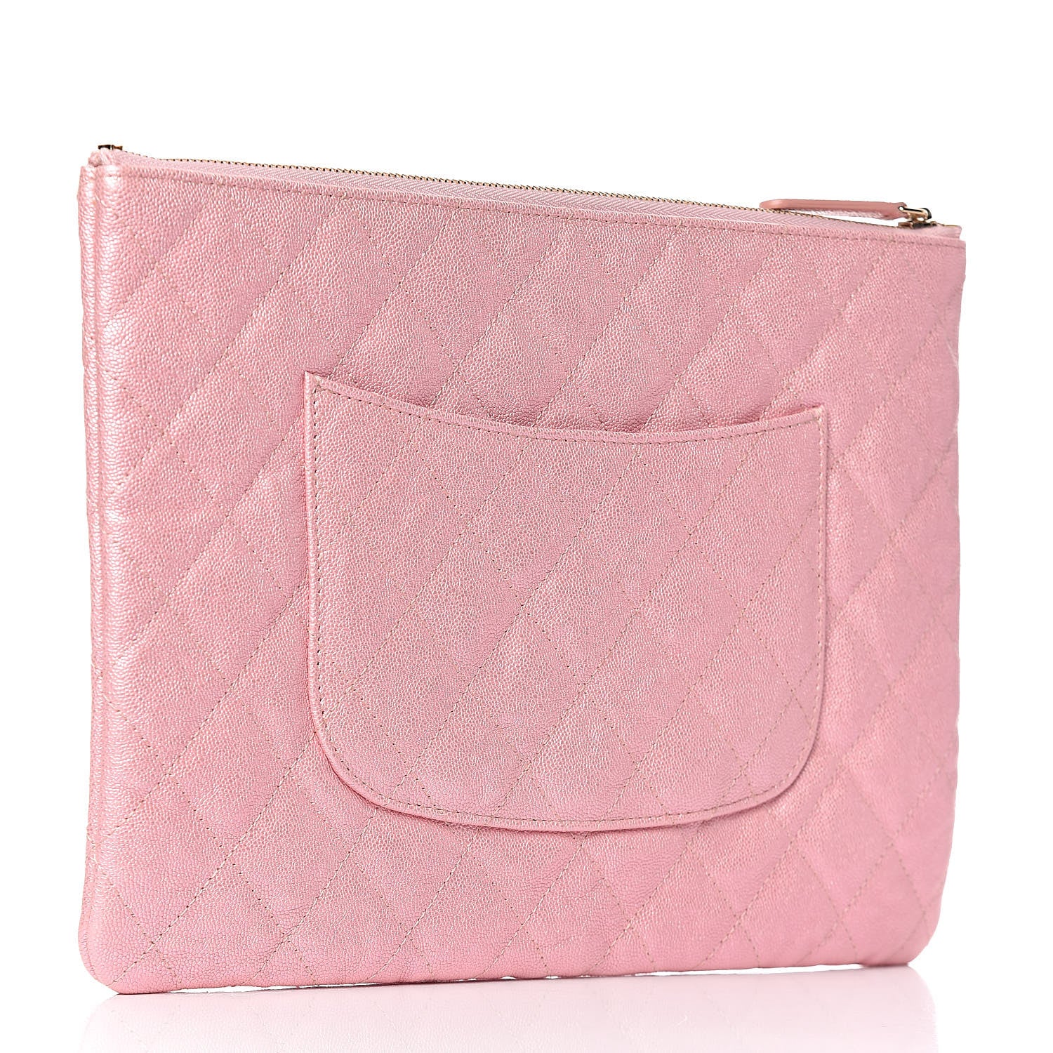 Chanel Iridescent Caviar Medium Night by the C Pouch Clutch Rose Pink 3 of 8