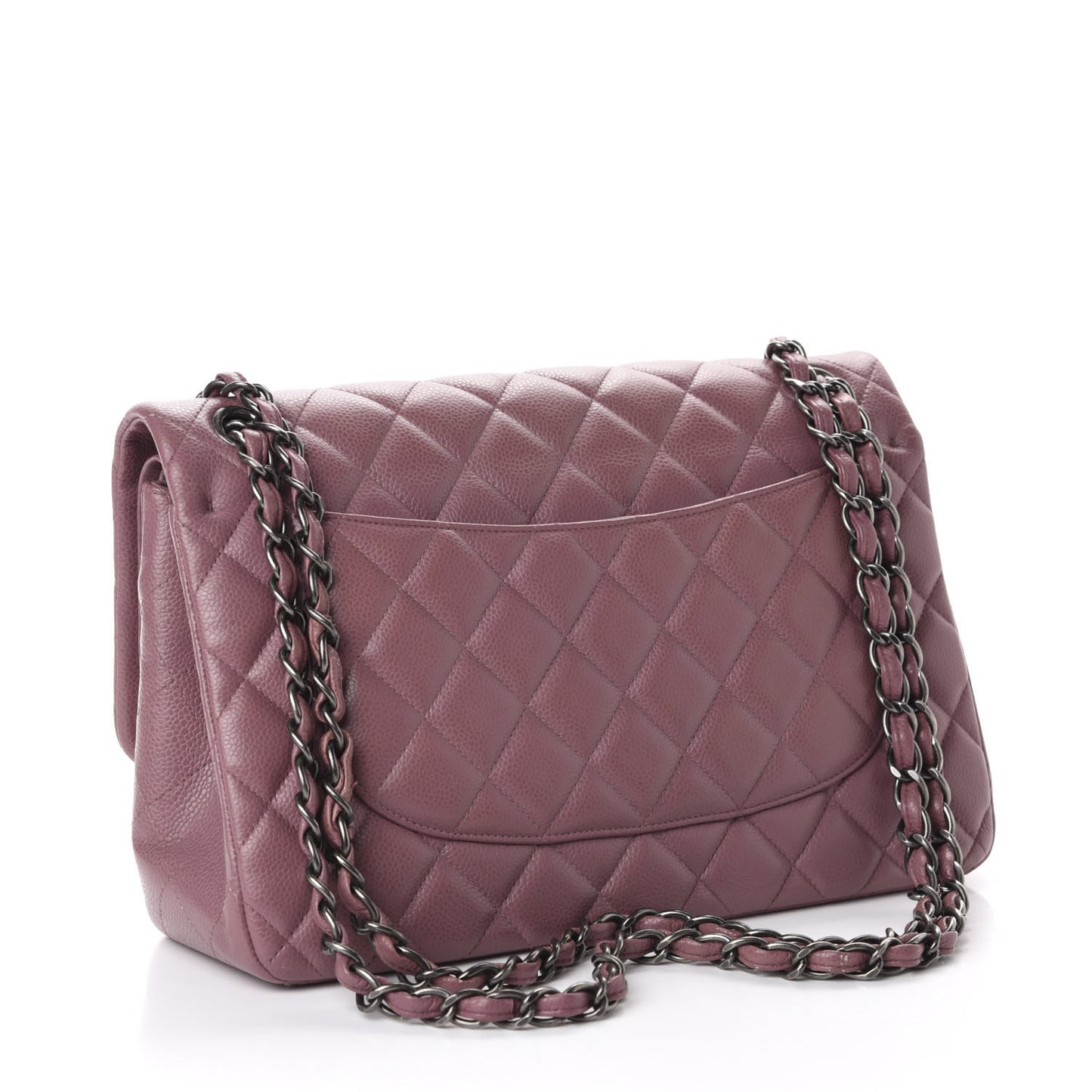 Caviar Quilted Jumbo Double Flap Pink