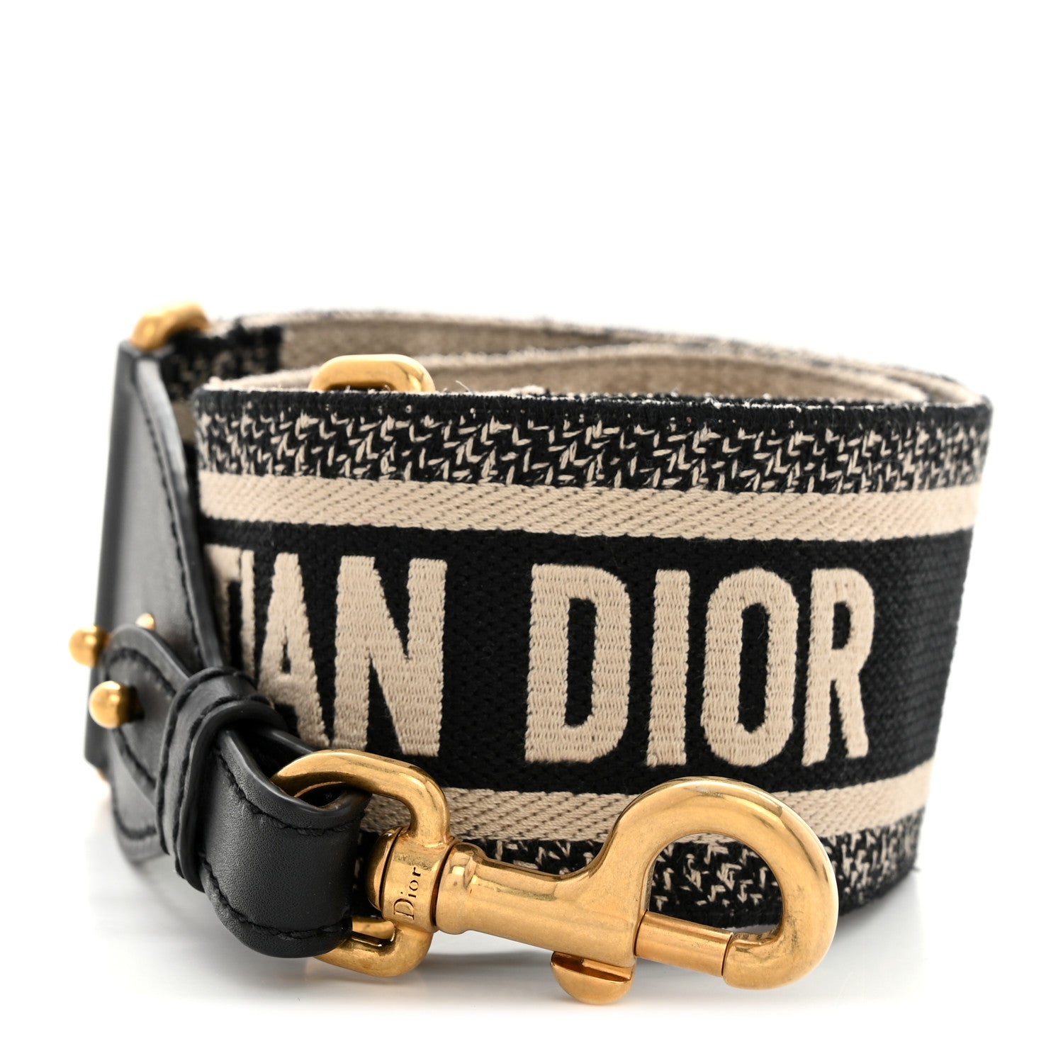 Christian Dior Canvas Embroidered Shoulder Strap Blue 1 of 4