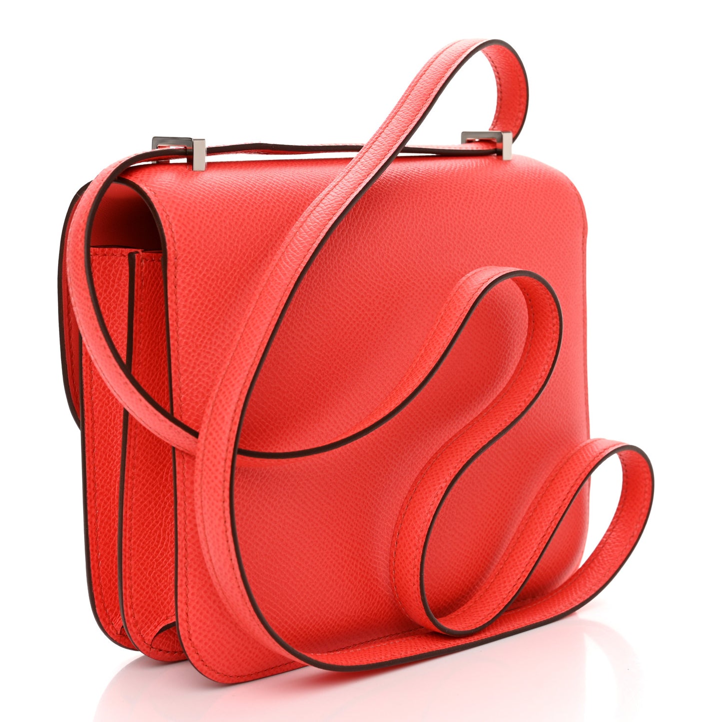 Epsom Enamel Constance 18 Rose Texas Rouge De Coeur