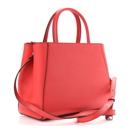 Fendi Vitello Elite Petite 2Jours Tote Papavero 3 of 8