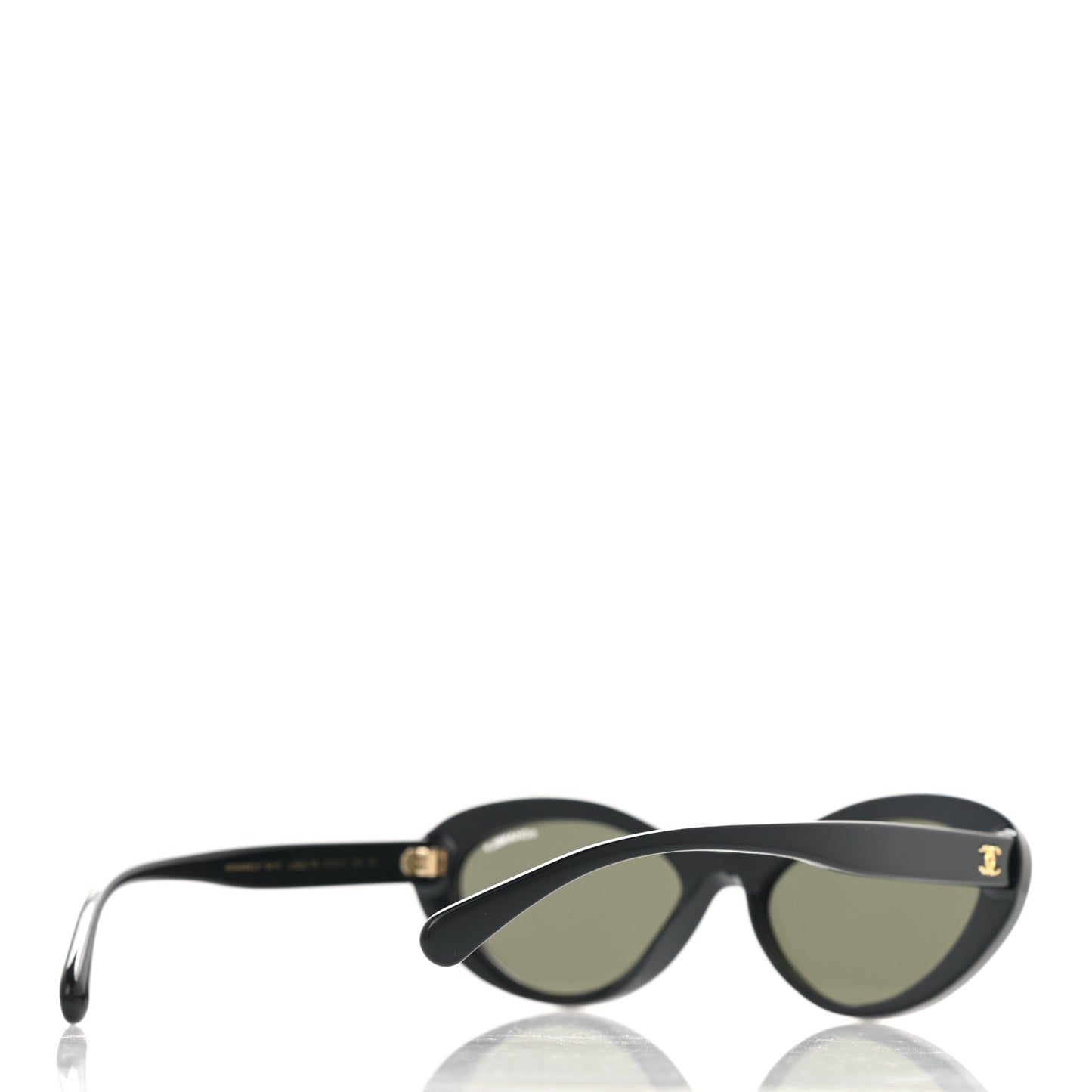 Acetate 24K Gold Mirror Oval Sunglasses 5416 Black