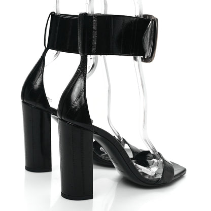 Saint Laurent Anguilla LouLou 105 Buckle Sandals 38 Black 4 of 8