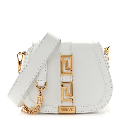 Versace Calfskin Small Greca Goddess Shoulder Bag Optical White 1 of 11