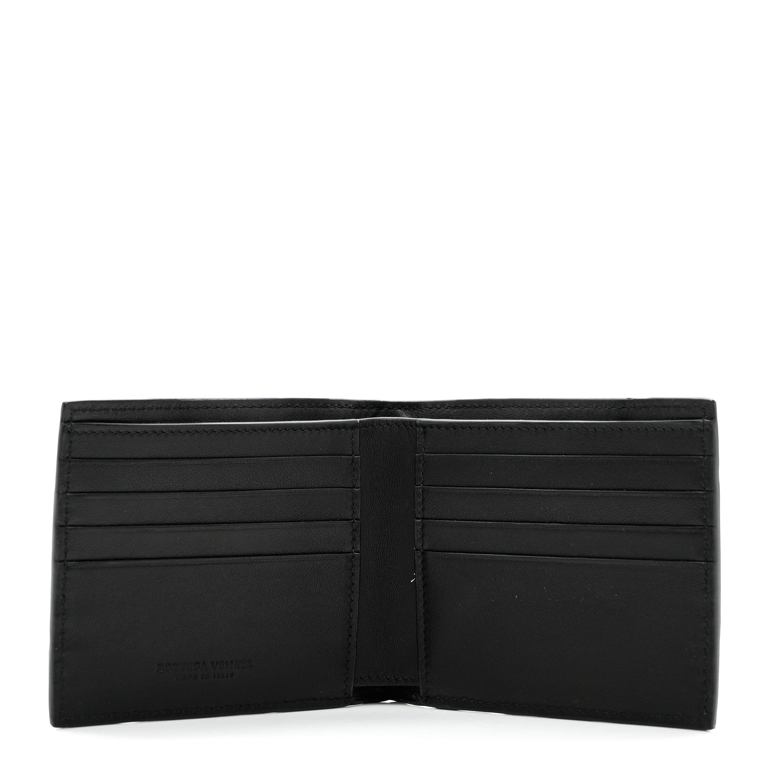Bottega Veneta Nappa Maxi Intrecciato Bi-Fold Wallet Black 5 of 7