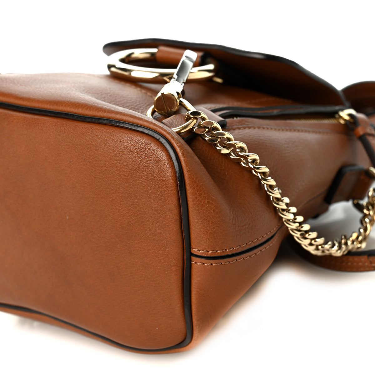 Chloe Suede Calfskin Mini Faye Backpack Tan 9 of 10