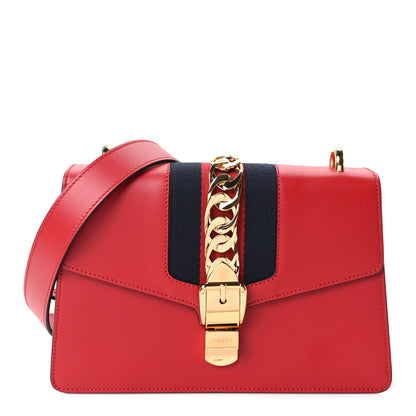 Gucci Calfskin Small Sylvie Shoulder Bag Hibiscus Red 1 of 10