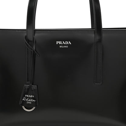 Prada Spazzolato Medium Re-Edition 1995 Double Handle Handbag Black 9 of 10