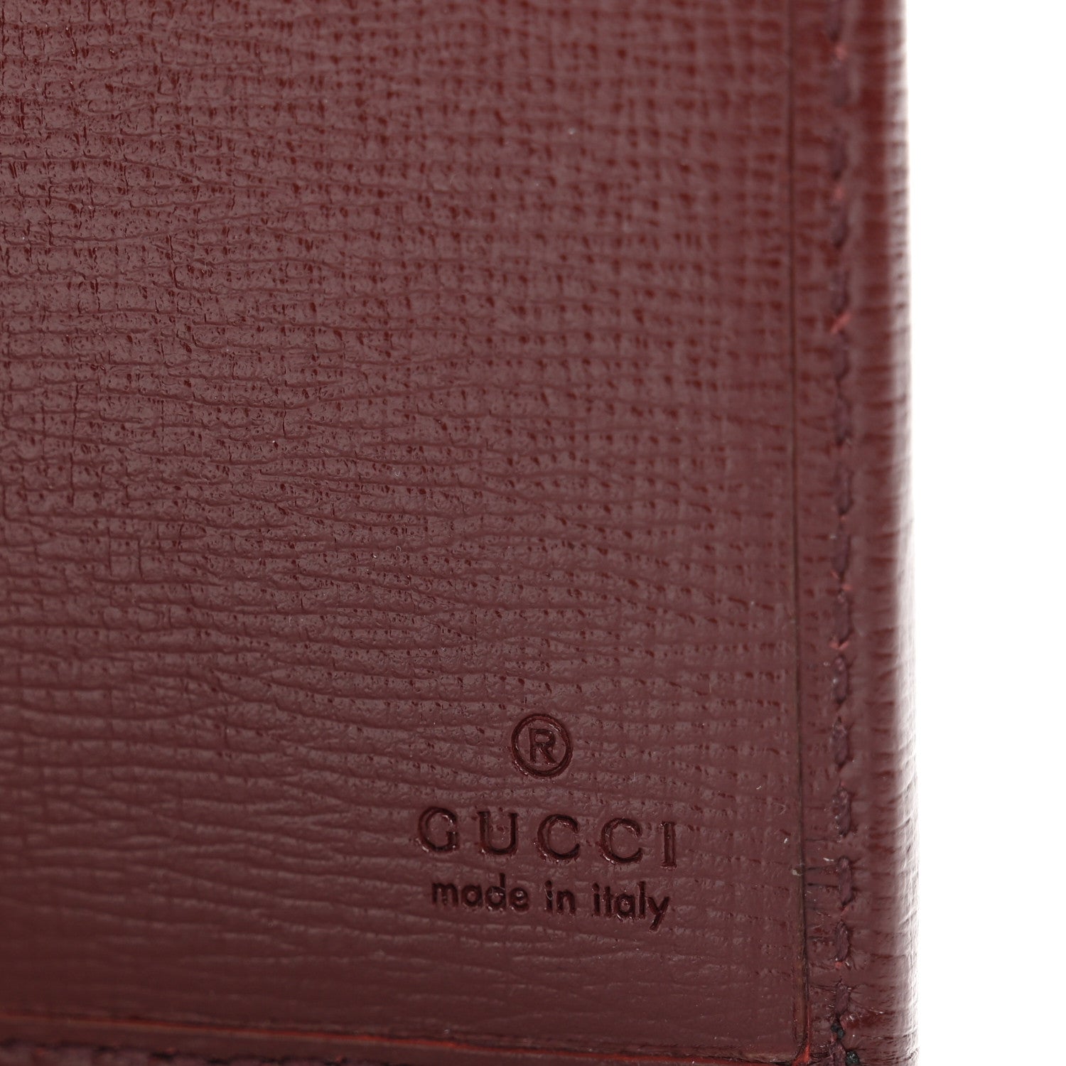 Gucci GG Supreme Monogram Azalea Calfskin Retro Interlocking G Passport Case Beige Red 6 of 7