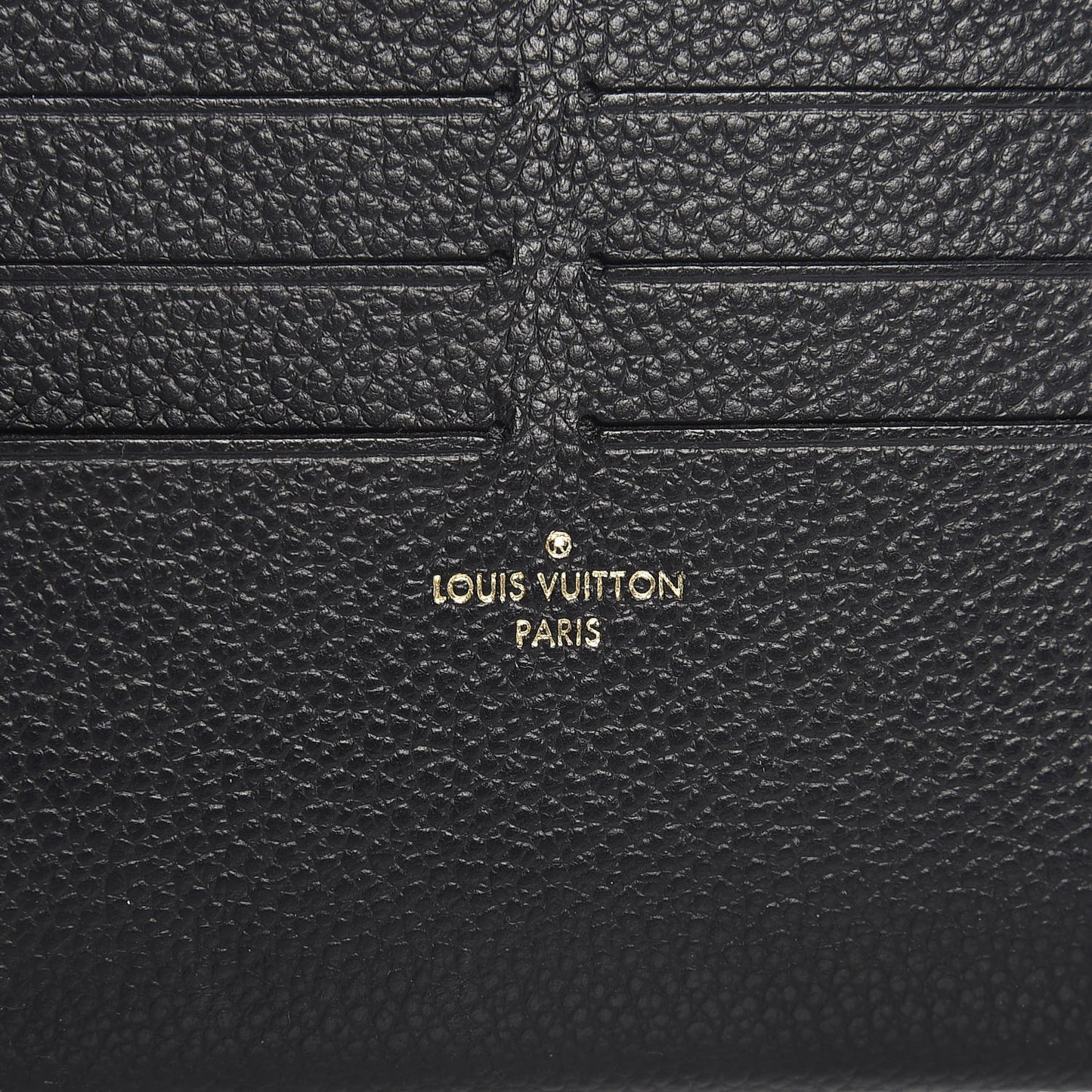 Calfskin Felicie Chain Wallet Card Holder Insert Black