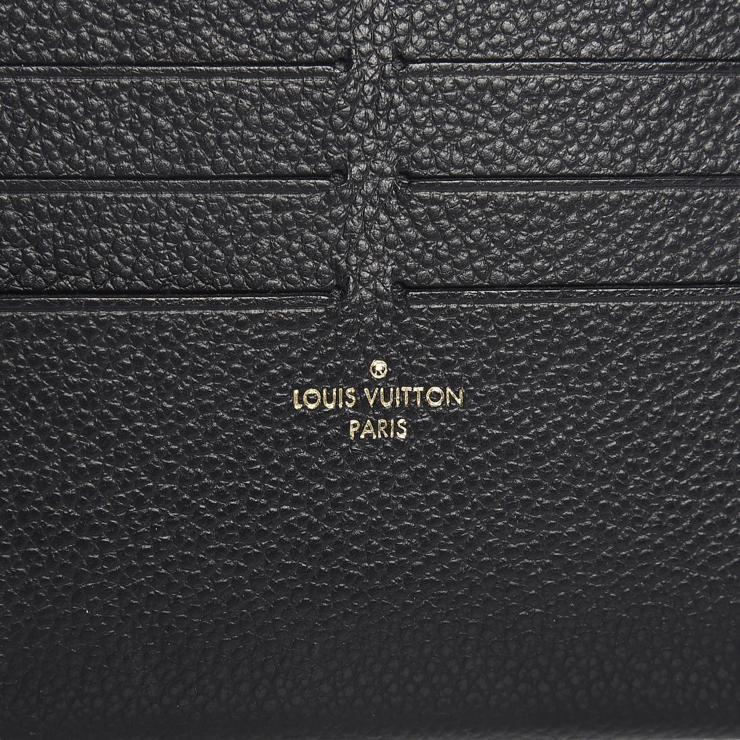 Louis Vuitton Calfskin Felicie Chain Wallet Card Holder Insert Black 6 of 6