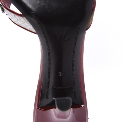 Louis Vuitton Satin Monogram Bow Mules 37 Marron 13 of 16