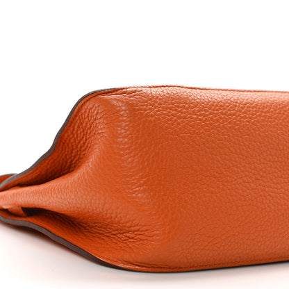 Hermes Taurillon Clemence Jypsiere 28 Orange 7 of 10