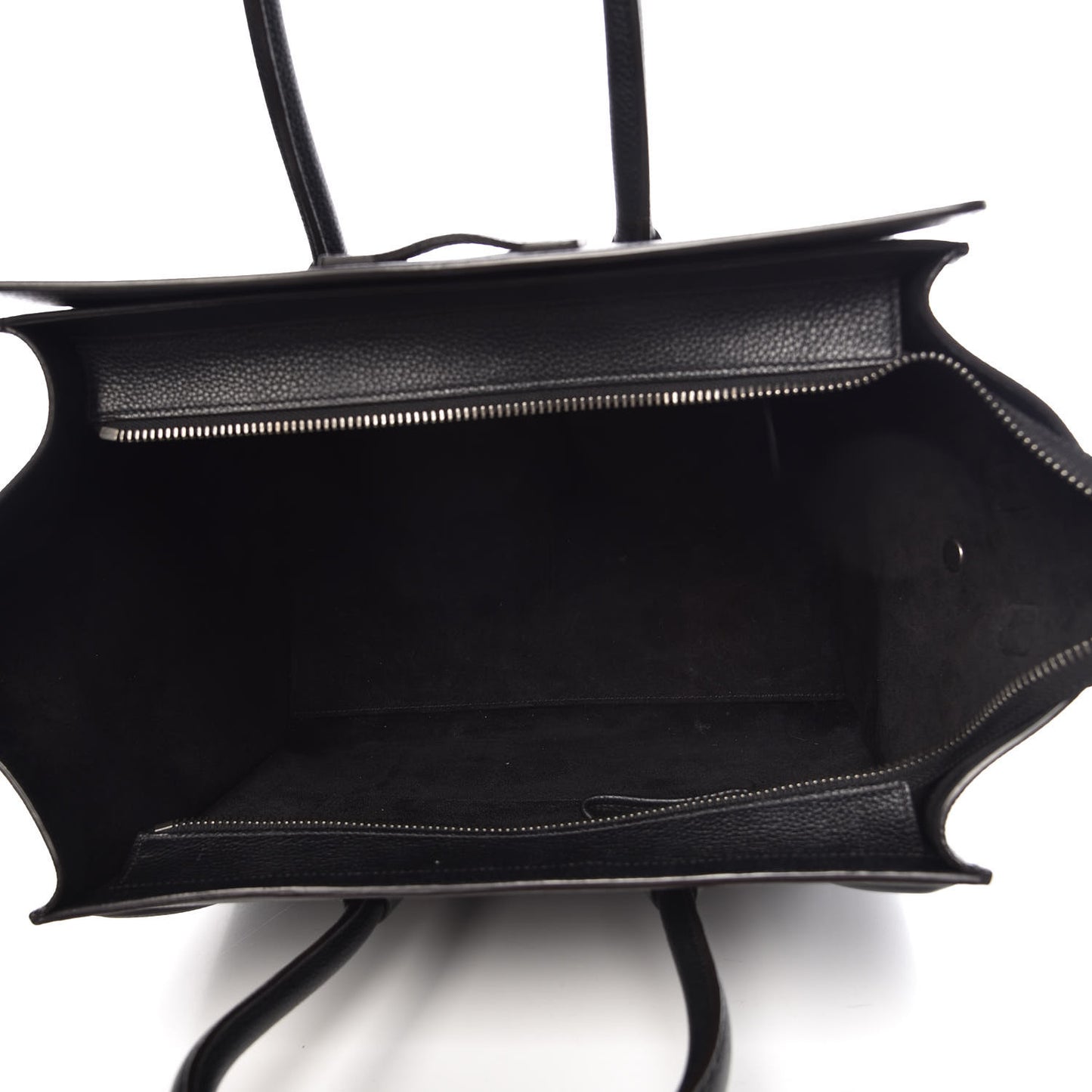 Drummed Calfskin Mini Luggage Black