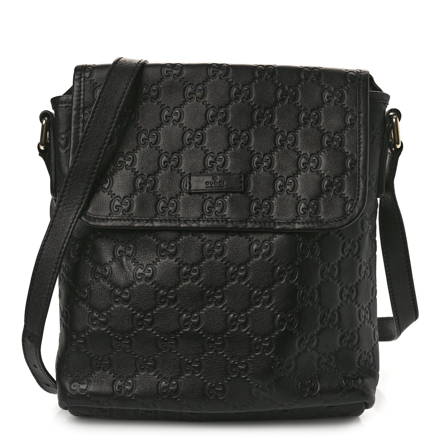 Guccissima Small Flap Messenger Bag Black