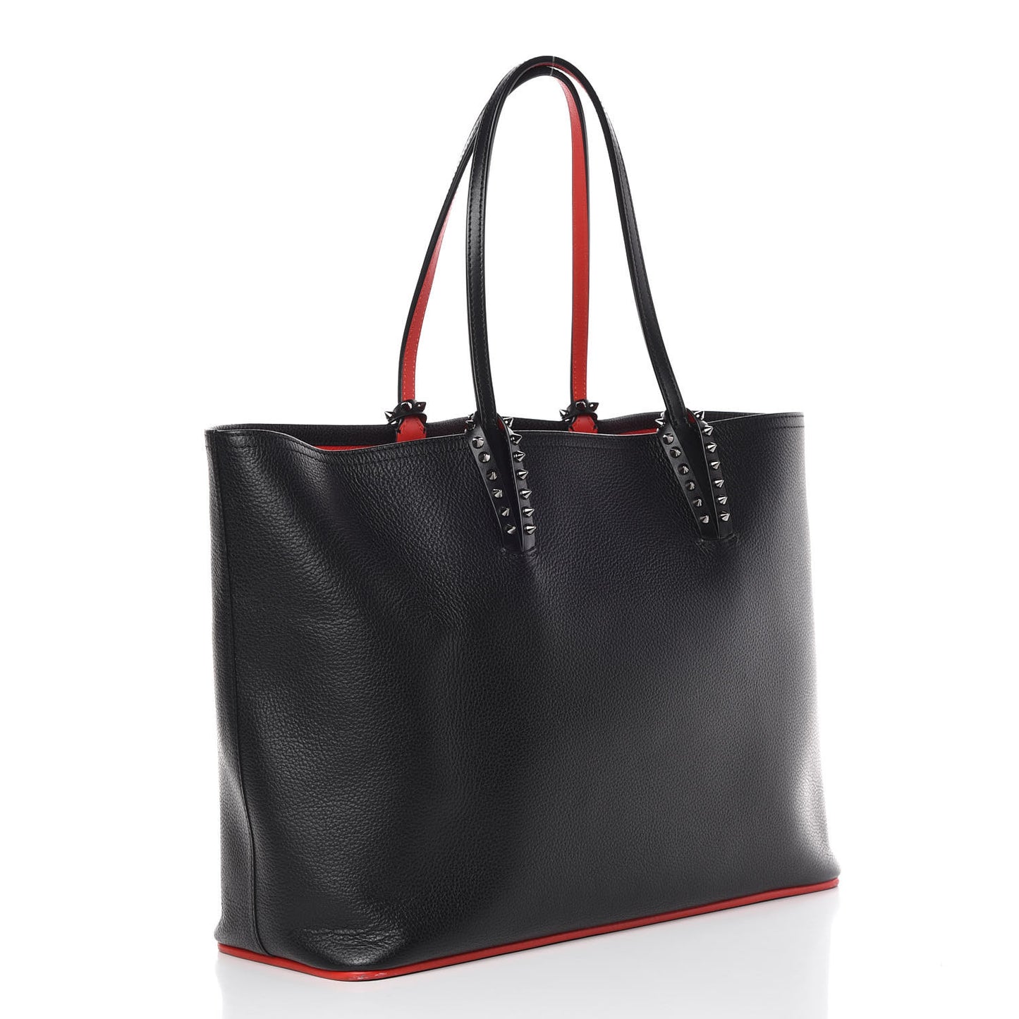 Calfskin Spikes East West Cabata Tote Black