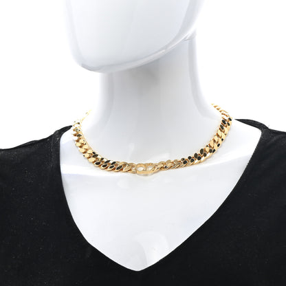 Christian Dior Metal Danseuse Etoile Chain Choker Necklace Gold 2 of 7