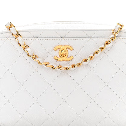Chanel Caviar Quilted Camera Case White 9 of 15