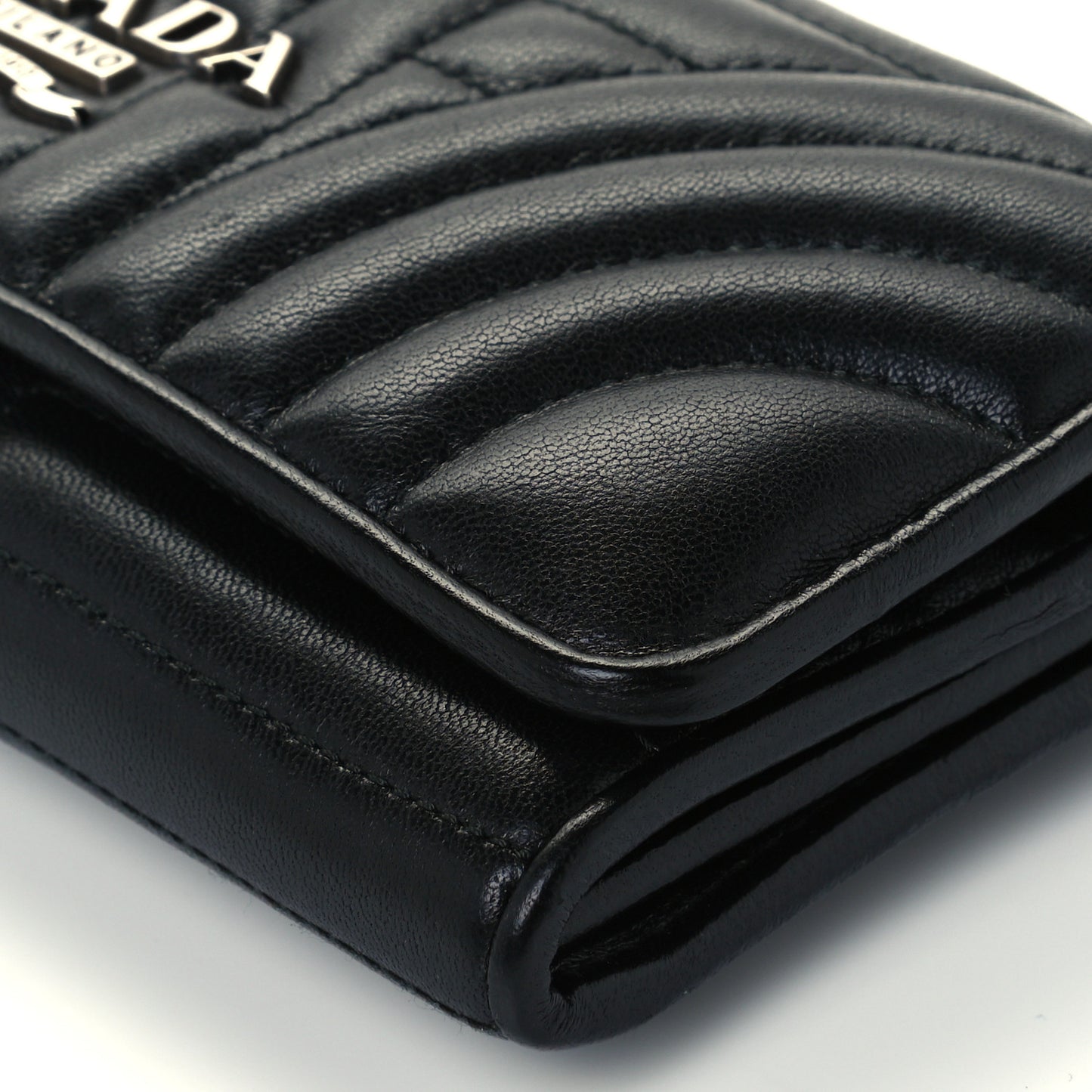 Soft Calfskin Diagramme Continental Wallet Black