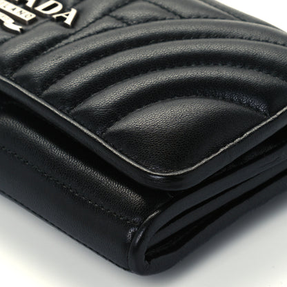 Prada Soft Calfskin Diagramme Continental Wallet Black 10 of 10