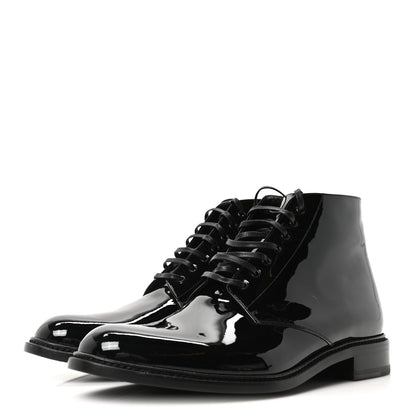 Saint Laurent Vernice Grupy Mens Army 20 Lace Up Boots 45 Black 4 of 9