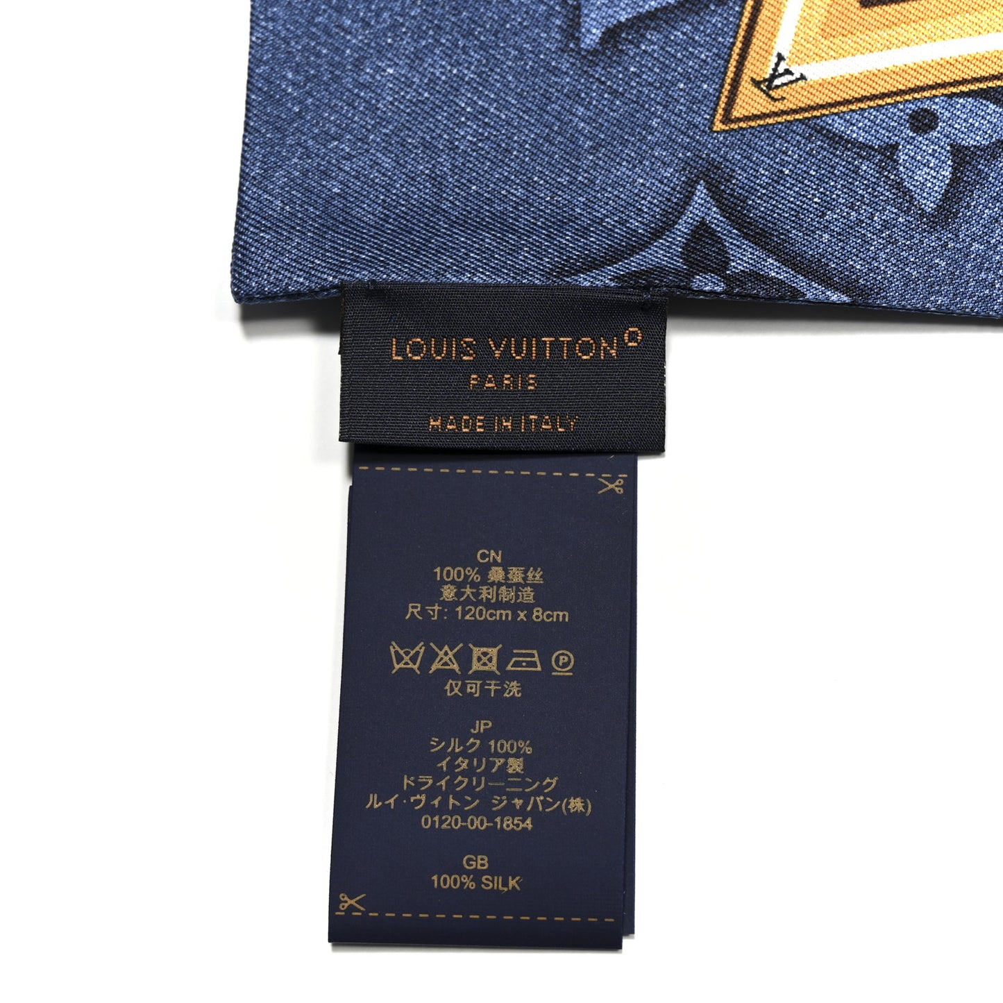 Silk Denimgram Confidential Bandeau Denim Blue
