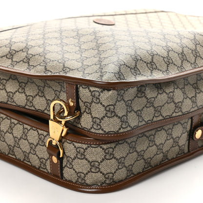 Gucci GG Supreme Monogram Azalea Calfskin Retro Interlocking G Garment Bag Beige Ebony Brown Sugar 8 of 9