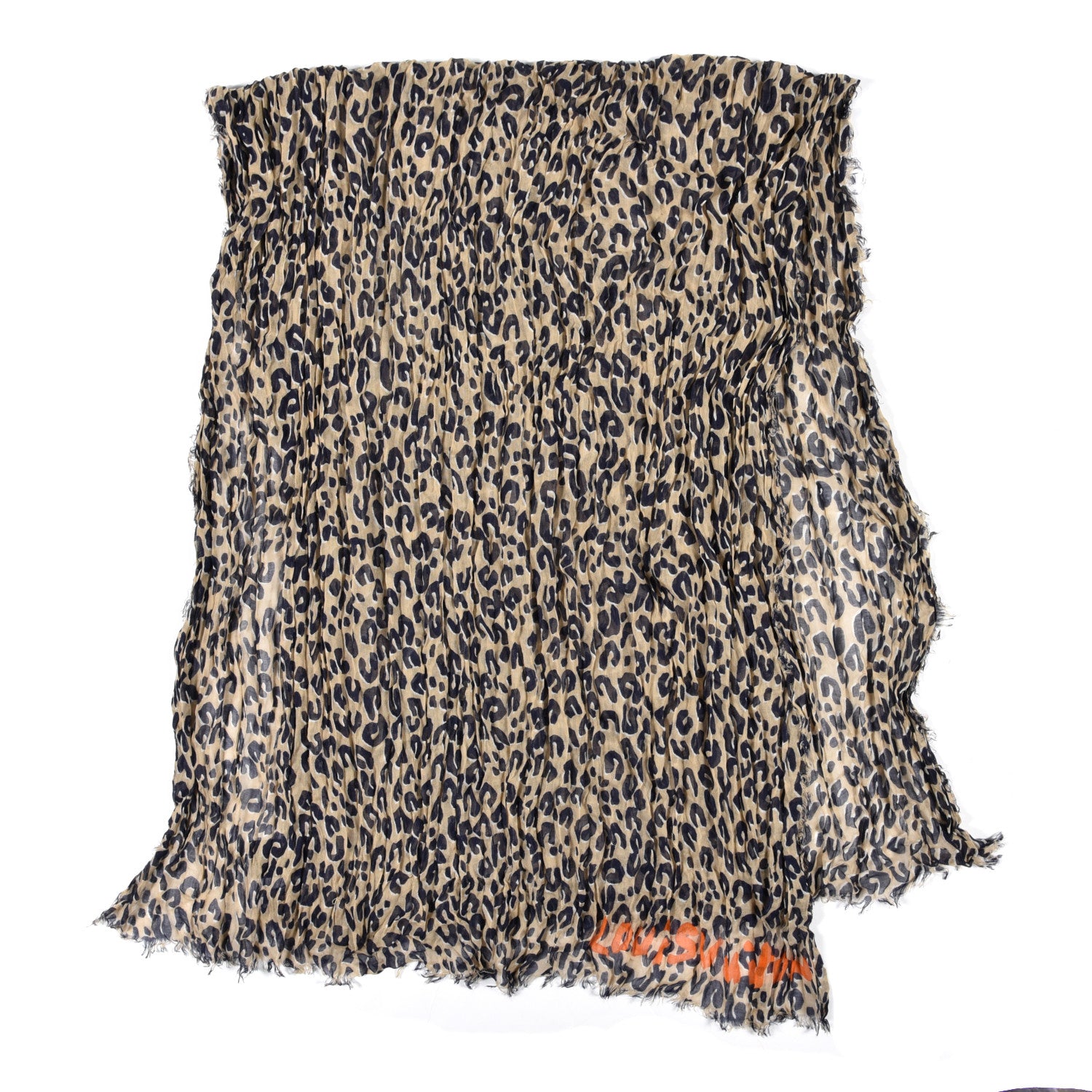 Louis Vuitton Cashmere Silk Leopard Etole Stole Marron 1 of 6