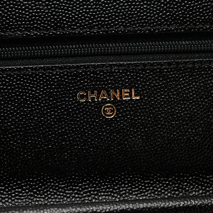 Chanel Caviar Quilted Golden Class Wallet On Chain WOC Black 6 of 9