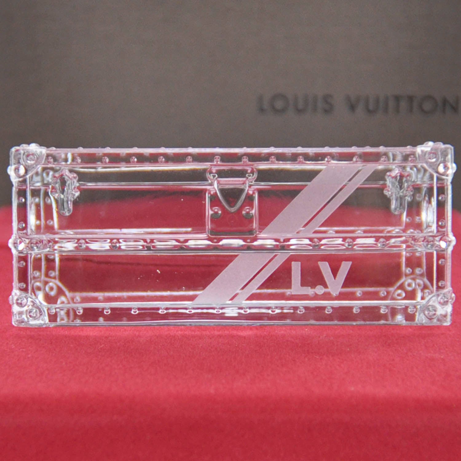 Louis Vuitton Crystal Trunk Paperweight 1 of 7