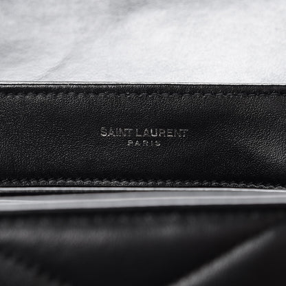Saint Laurent Calfskin Y Quilted Monogram Toy Loulou Crossbody Bag Black 6 of 11