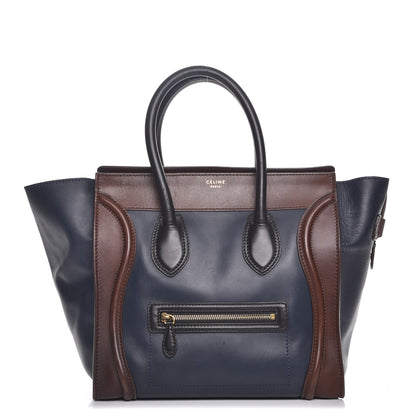 Celine Smooth Calfskin Mini Bi-Color Luggage Navy 1 of 11