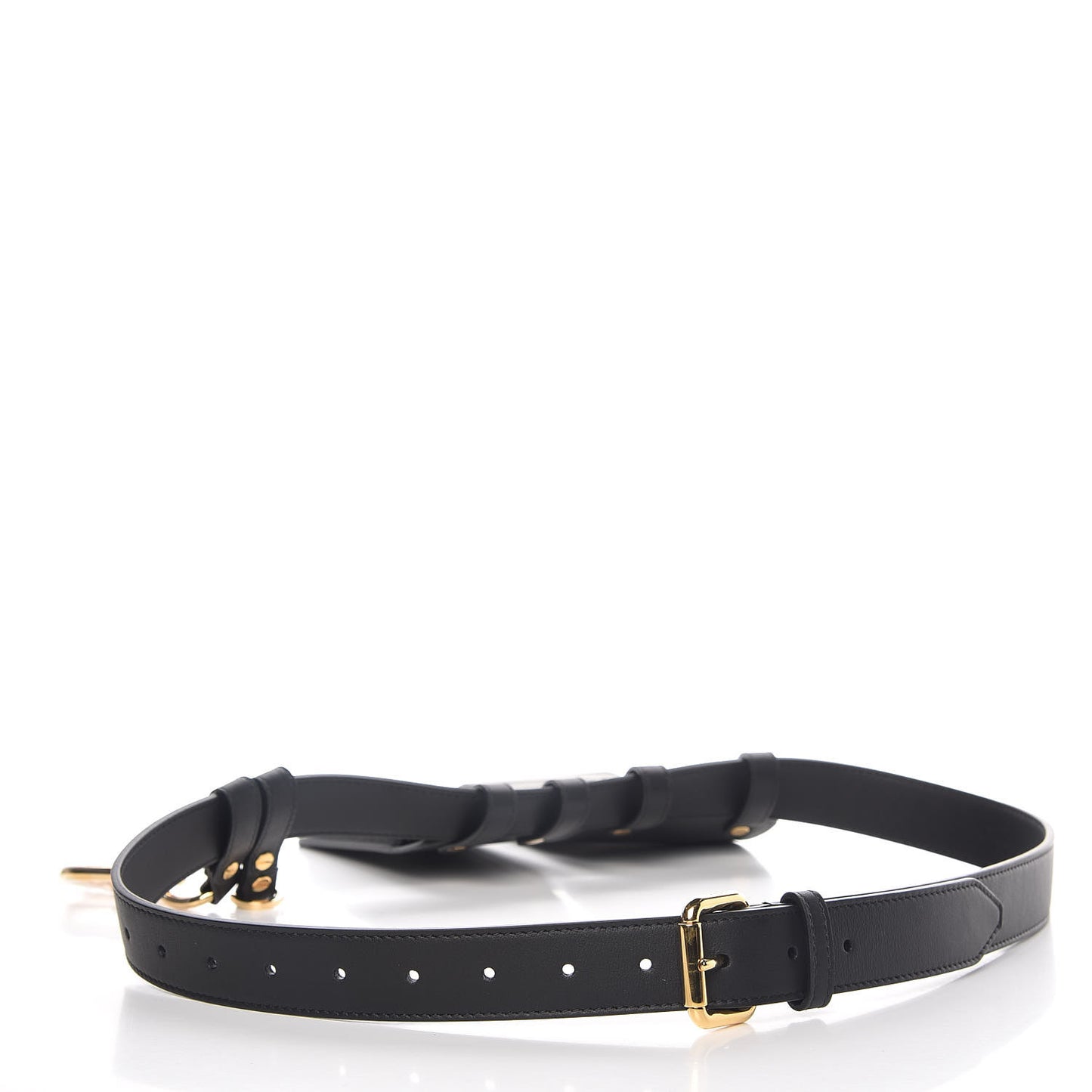 Calfskin Multi Accessory Belt Black