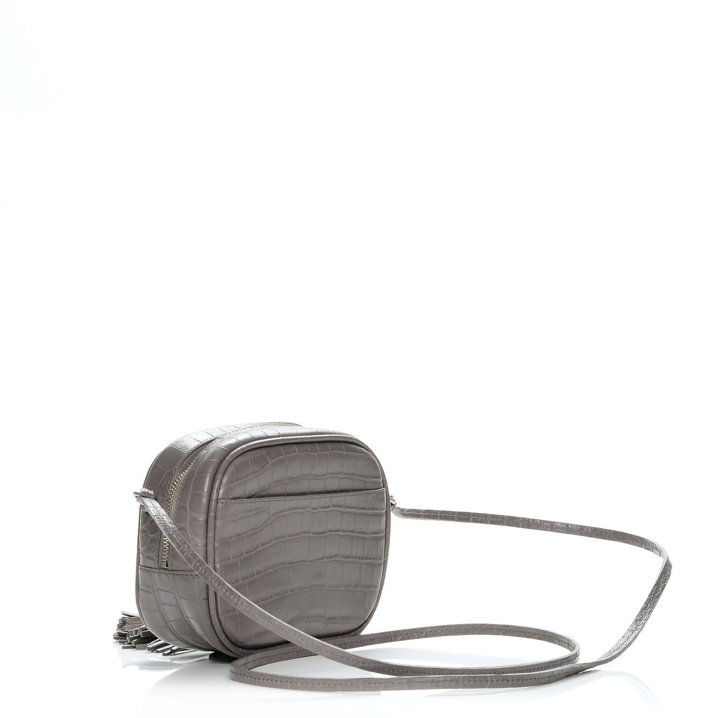 Calfskin Crocodile Embossed Monogram Blogger Bag Fog