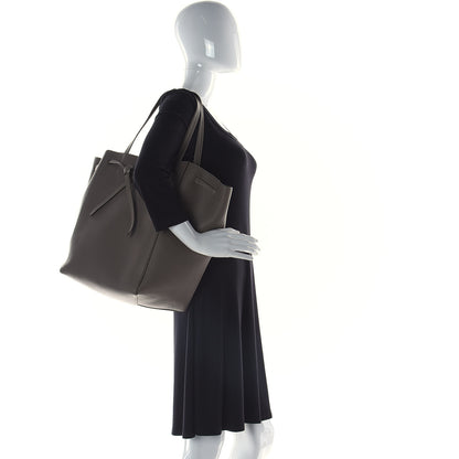 Celine Soft Grained Calfskin Medium Belt Cabas Phantom Souris 2 of 10