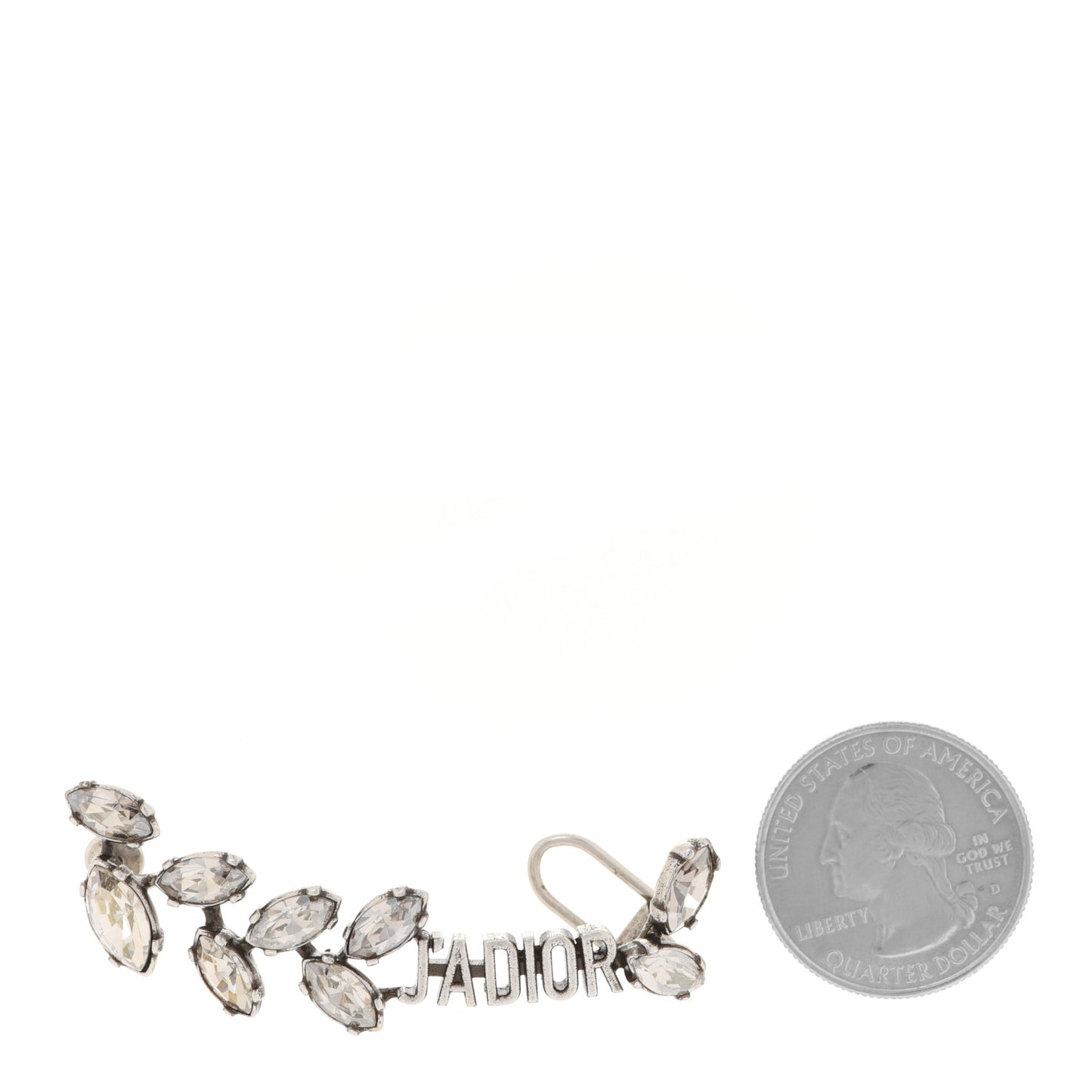 Metal Crystal J'Adior Laurier Ear Cuff Silver