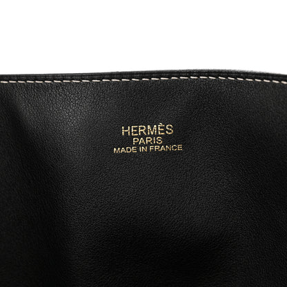 Hermes Sikkim Taurillon Clemence Double Sens 36 Reversible Tote Black Graphite 9 of 17