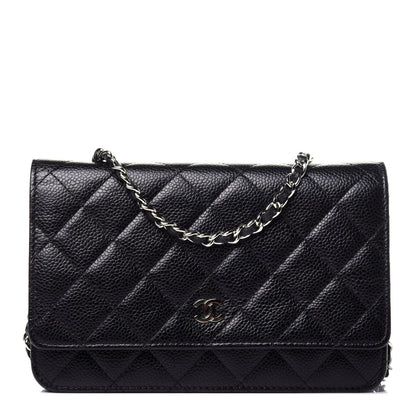 Chanel Caviar Quilted Wallet On Chain WOC Black 1 of 12