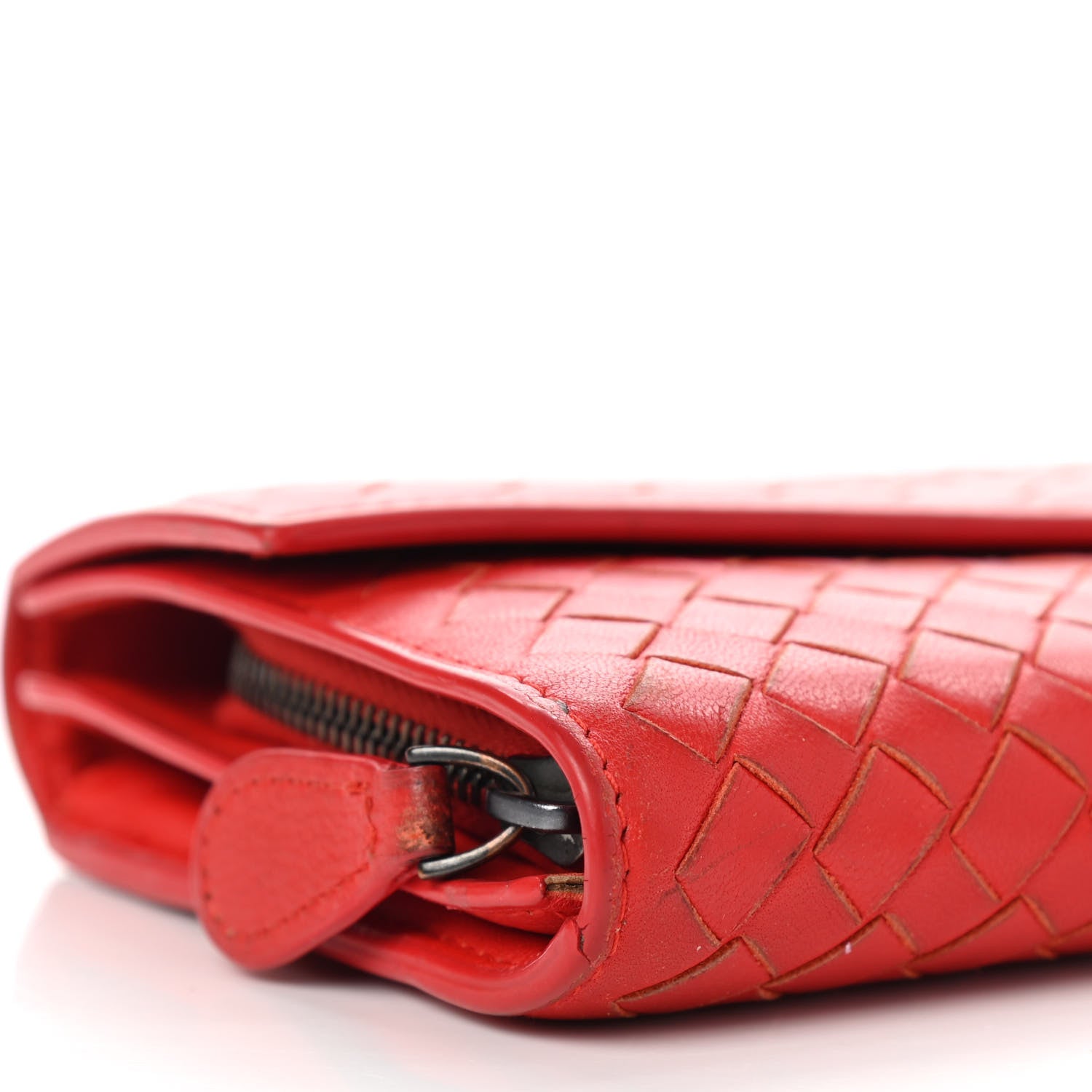 Bottega Veneta Nappa Intrecciato Continental Wallet Red 15 of 19