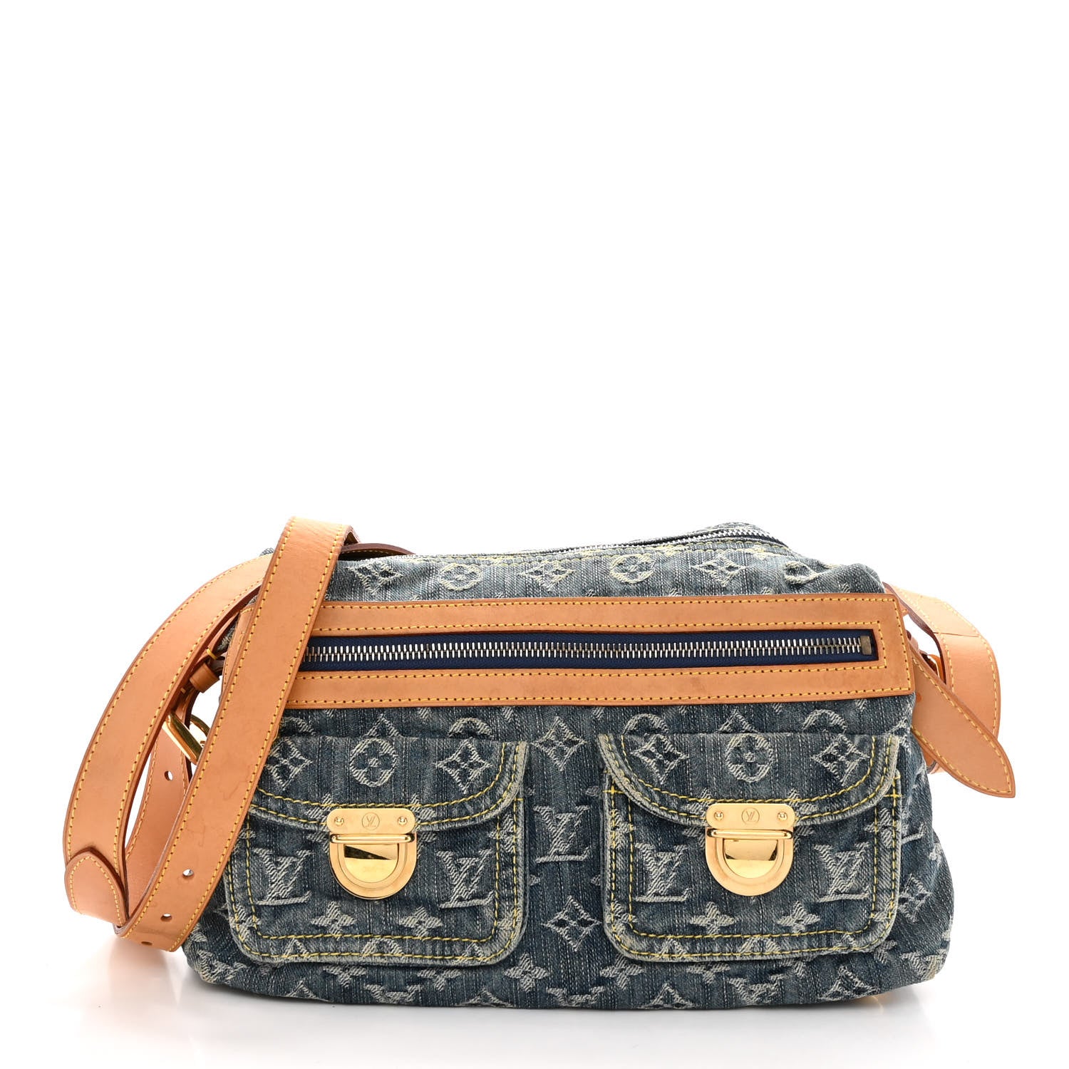 Louis Vuitton Monogram Denim Baggy PM Blue 1 of 9