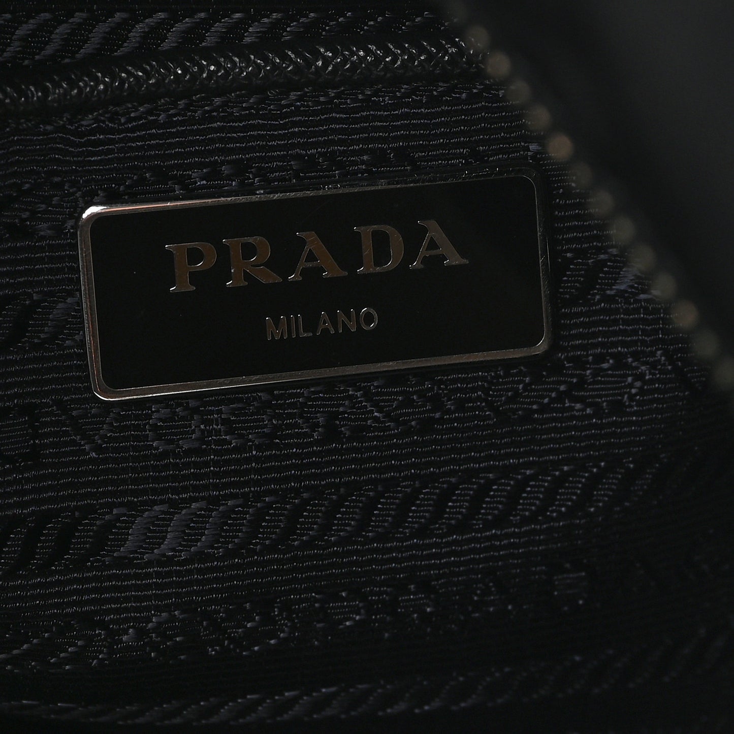 Tessuto Nylon Saffiano Shopping Tote Black