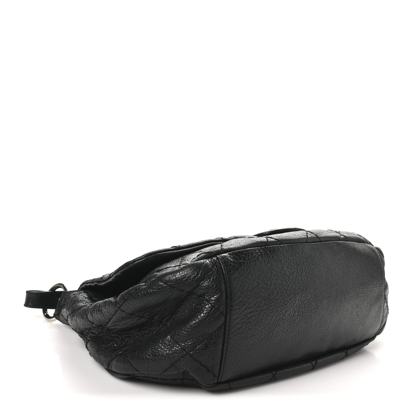 Glazed Calfskin Stitched XL On The Road Flap Black