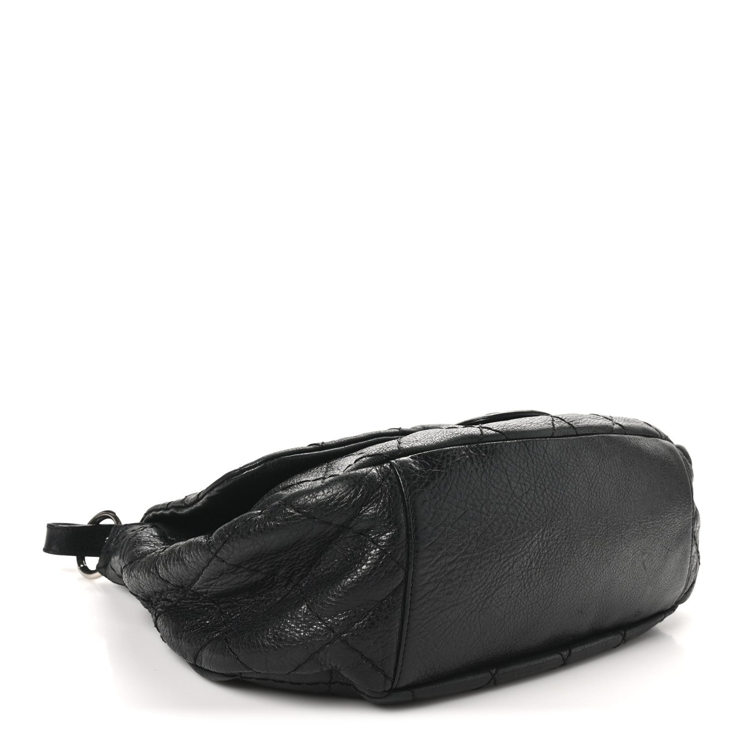 Chanel Glazed Calfskin Stitched XL On The Road Flap Black 4 of 12