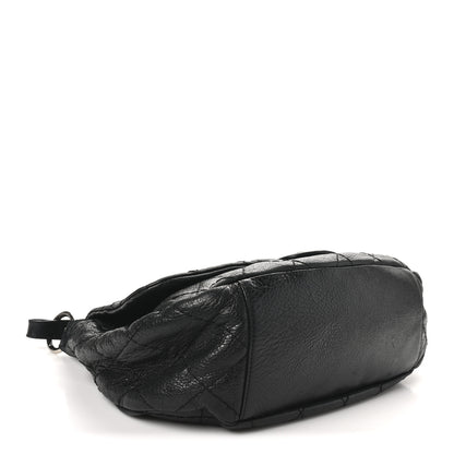 Chanel Glazed Calfskin Stitched XL On The Road Flap Black 4 of 12