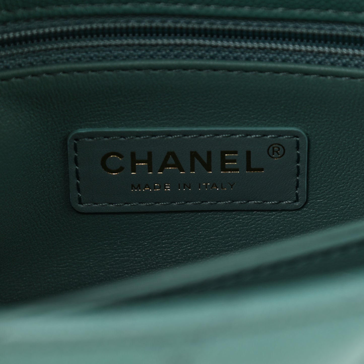 Caviar Quilted Lizard Embossed Mini Coco Handle Flap Green